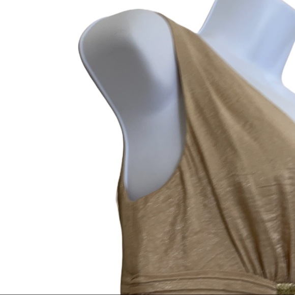 BCBGMaxAzria Dark Beige Beaded A-Line Cocktail Dress Size 2. - Picture 7 of 16